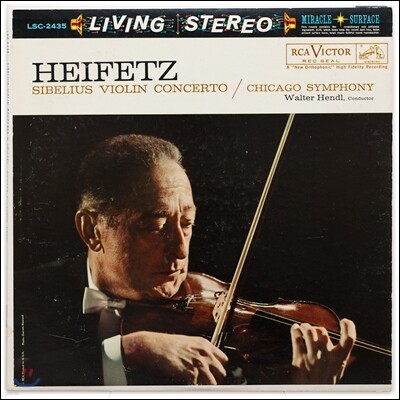 Jascha Heifetz, Walter Hendl, Chicago Symphony Orchestra — Jascha Heifetz 시벨리우스: 바이올린 협주곡 (Sibelius: VIiolin Concerto) 앨범 커버