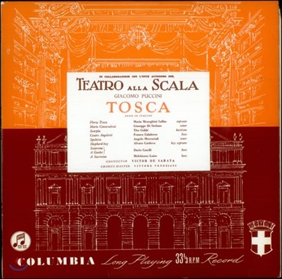 Tullio Serafin, Philharmonia Orchestra, Maria Callas, Giuseppe di Stefano, Tito Gobbi — Maria Calla 푸치니: 토스카 (Puccini: Tosca) 앨범 커버