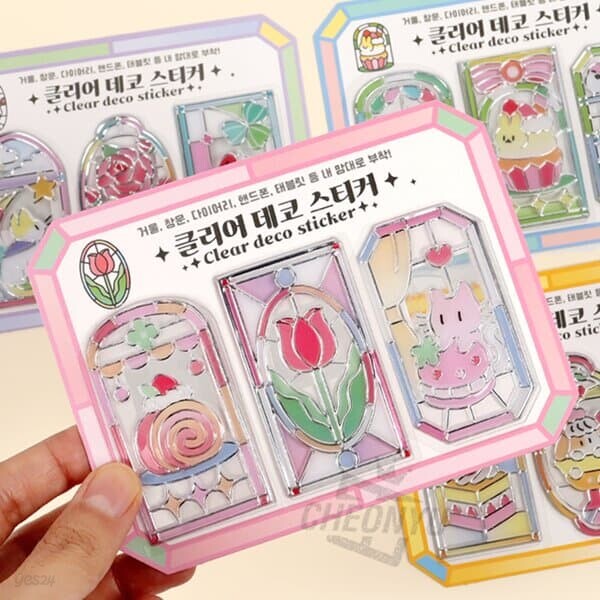 [블루씽크] 클리어 데코 스티커 (랜덤발송)