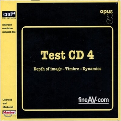 테스트 CD 4 - 이미지의 깊이, 음색, 역동성 (Opus3 Test CD 4 - Depth of Image-Timbre-Dynamics XRCD)