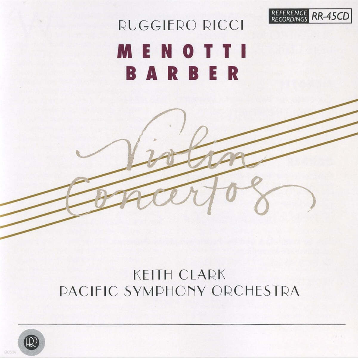 Ruggiero Ricci 메노티 / 바버: 바이올린 협주곡 (Menotti / Barber: Violin Concertos)