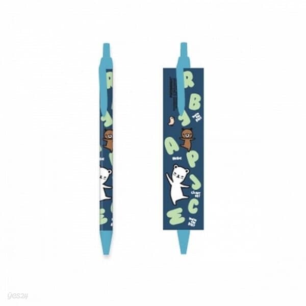포니브라운 틱톡펜 부하곰 네이비 0.38mm 볼펜