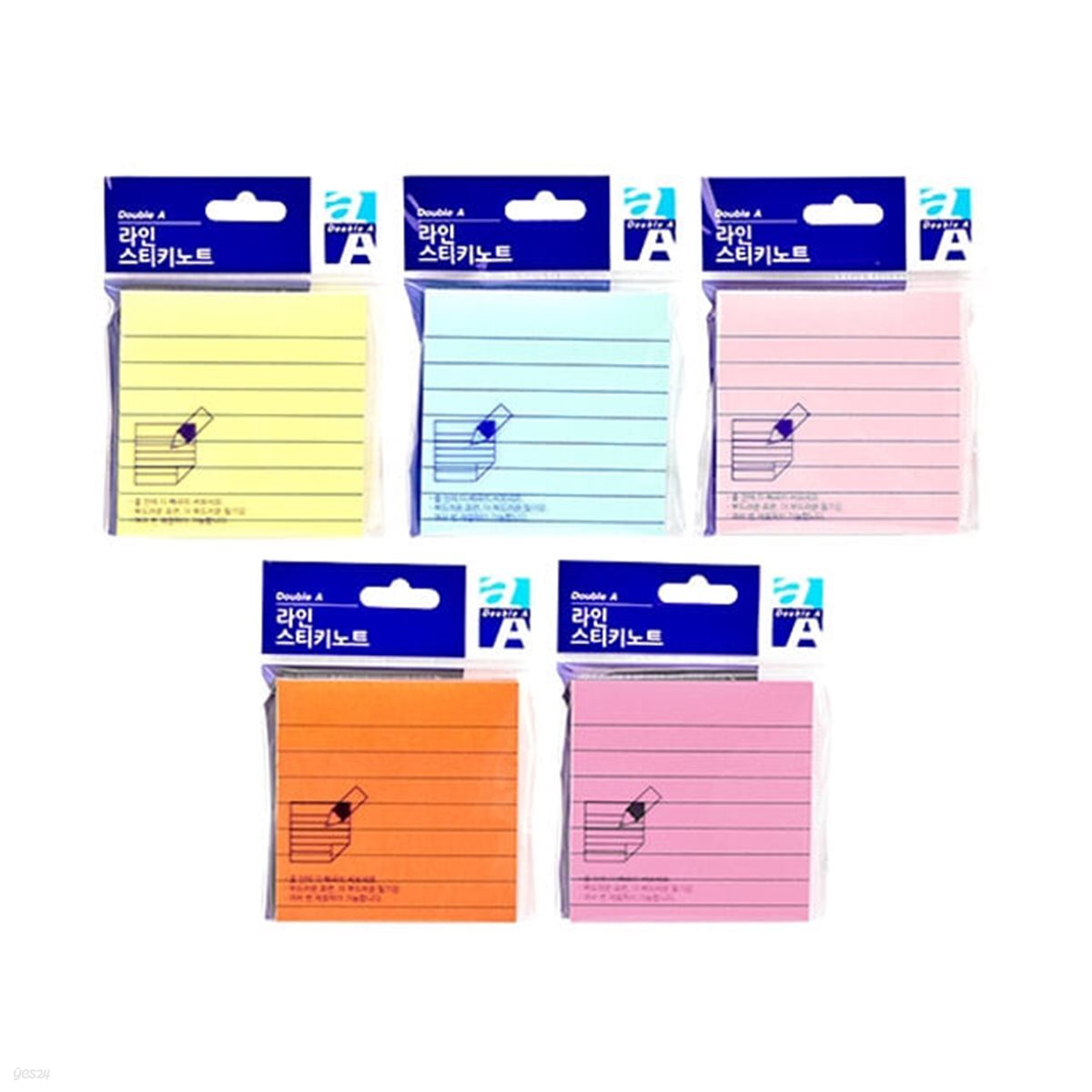 더블에이 라인 스티키노트 76*76 점착메모지100매