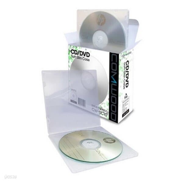 컴우드 NEW CD케이스 연질 반투명 슬림 CW-SC10 미디어보관함