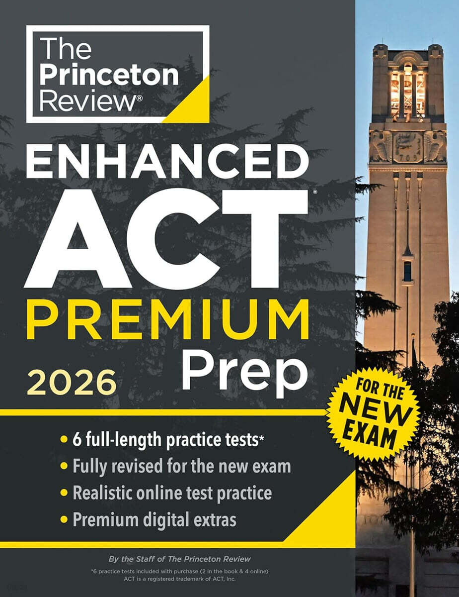 Princeton Review Enhanced ACT Premium Prep, 2026: 6 Practice Tests + Content Review + Strategies (2026)