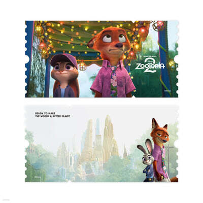 디즈니 주토피아 2 와이드 티켓 엽서 05-습지마켓에서