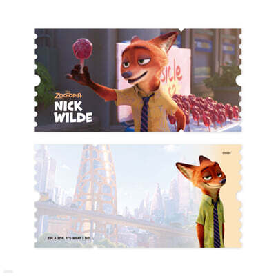 디즈니 주토피아 와이드 티켓 엽서 02-닉과 팝시클