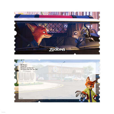 디즈니 주토피아 와이드 티켓 엽서 03-You know you love me