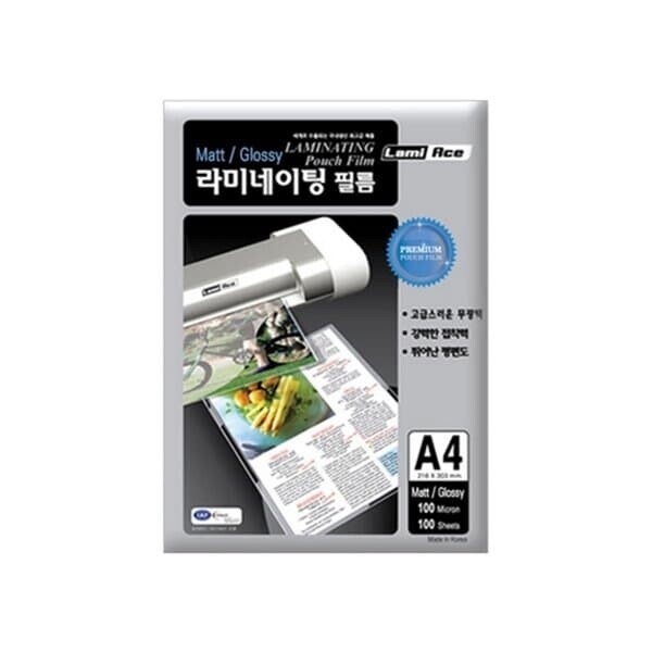라미에이스 라미네이팅 필름 12 MATT 100MIC A4 216X303 코팅지/필름지