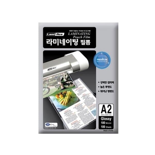 라미에이스 코팅지 A2 100mic 100매입 430X604mm 코팅지/필름지