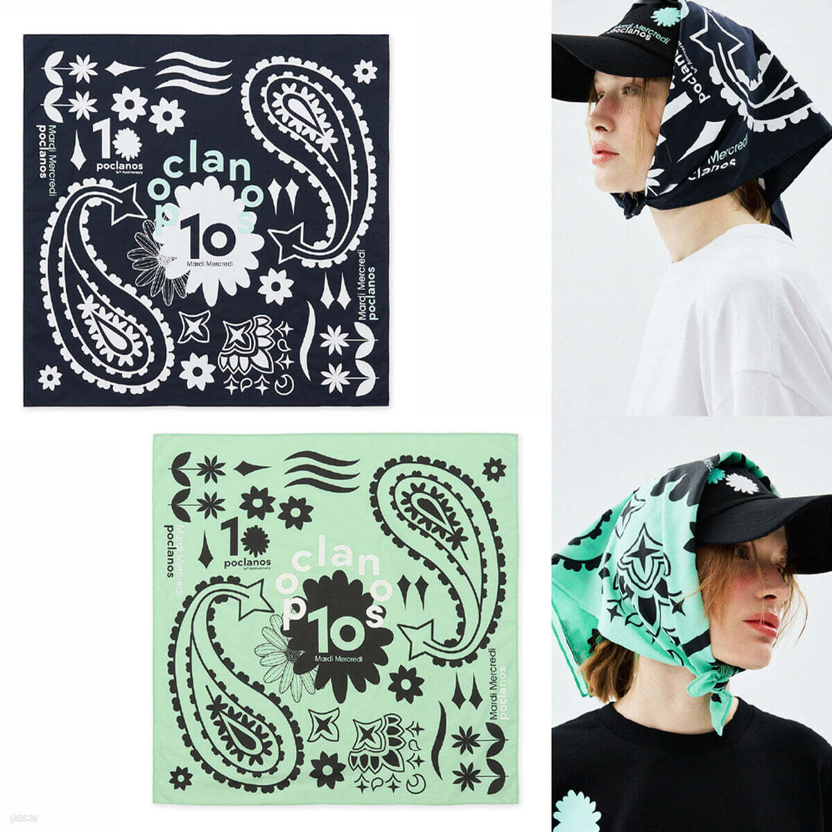 [Poclanos X Mardi] COTTON BANDANA (포크라노스 10주년 기념 굿즈) [NAVY]