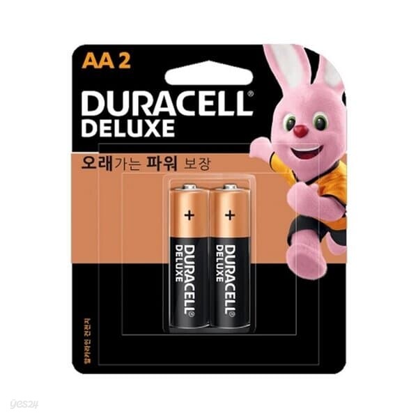 듀라셀 디럭스 알카라인 건전지 AA LR6 1.5V 2개입 일회용