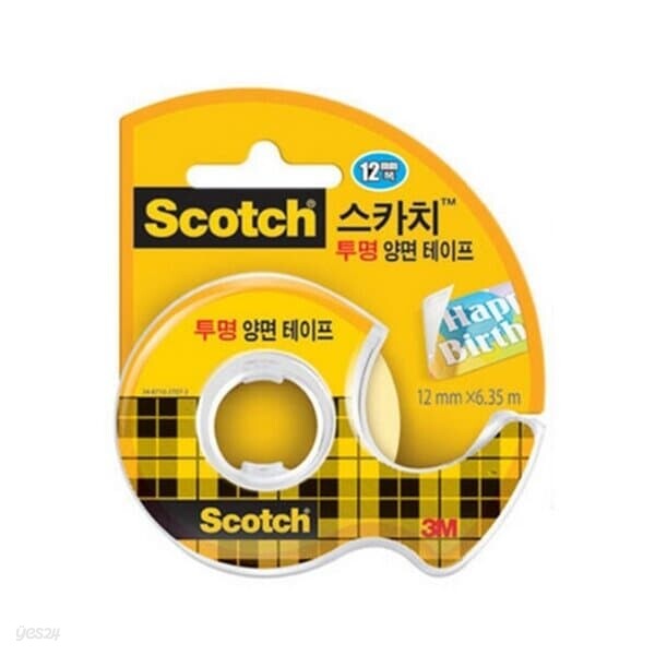 3M 스카치 투명양면테이프 #136 12mmX6.35m 양면테이프
