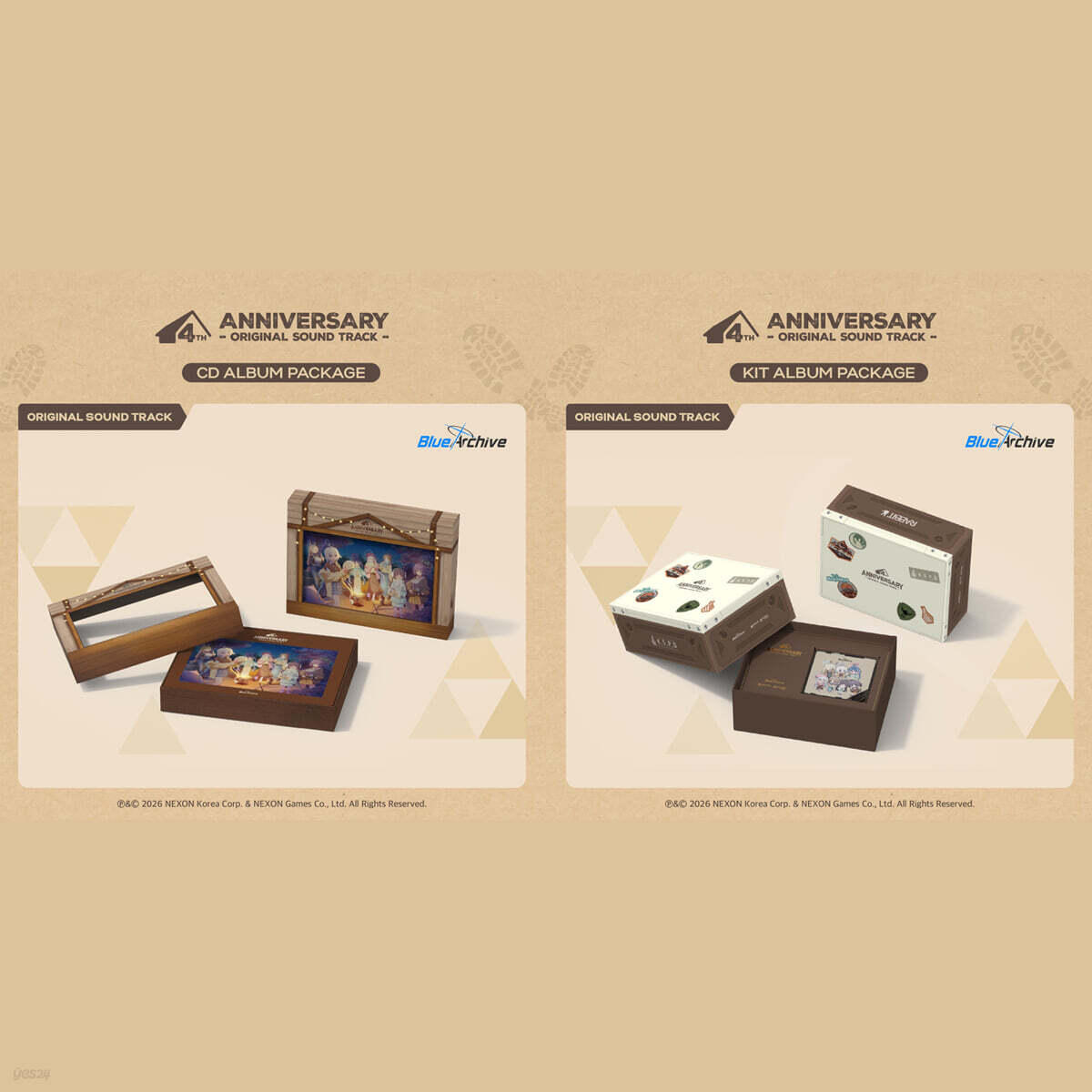 블루 아카이브 4주년 기념 OST CD + KIT 앨범 패키지 (BLUE ARCHIVE 4th ANNIVERSARY OST - CD + KIT ALBUM PACKAGE)