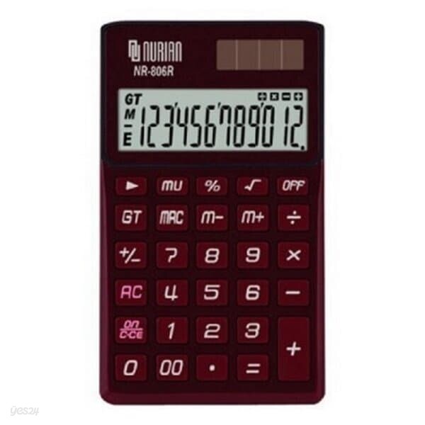 누리안 계산기 NR-806R 70X119X11mm12자리 일반계산기