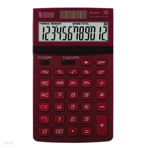 누리안 계산기 NR-805R 108X180X32mm12자리 일반계산기