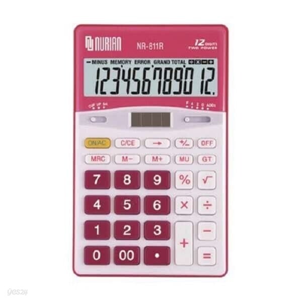 누리안 계산기 NR-811R 90X146X13mm12자리 일반계산기