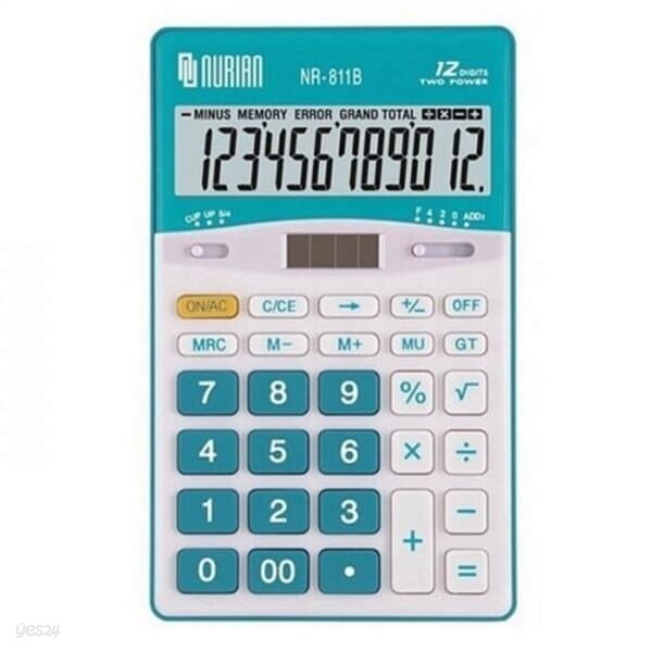 누리안 계산기 NR-811B 90X146X13mm12자리 일반계산기