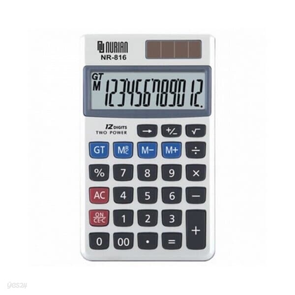 누리안 계산기 NR-816 전자계산기 70X119X10mm12자리 일반계산기