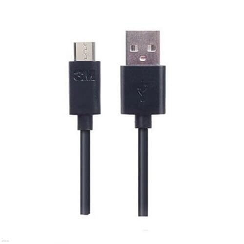 3M 이지캡케이블 마이크로5핀케이블 충전+전송용케이블3MCB-D100B 검정 휴대폰케이블