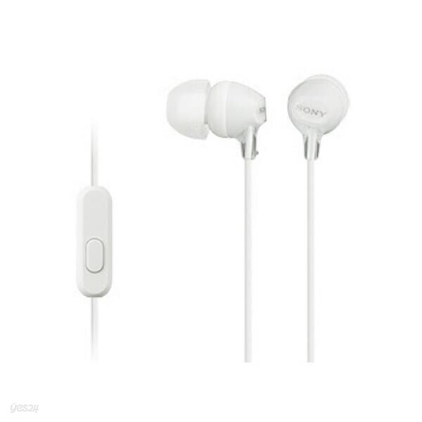 소니 이어폰 MDR-EX15AP 흰색 유선이어폰 13.5MM