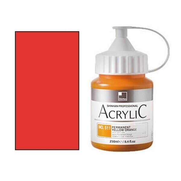 신한 아크릴물감 250ml B NO.505 버밀리언 휴