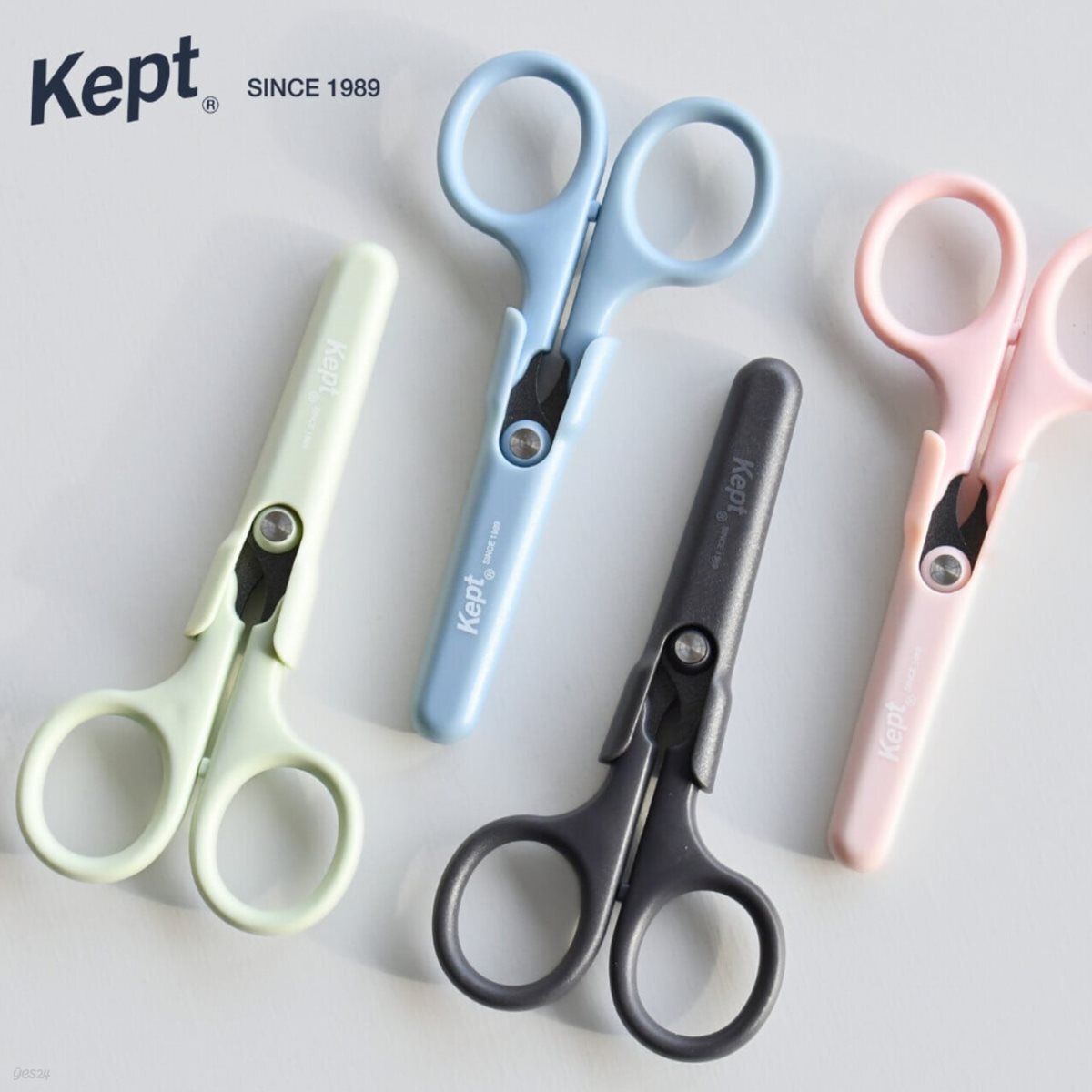 KEPT 미니가위 문구가위 불소 코팅 안전 KP4 2COLOR