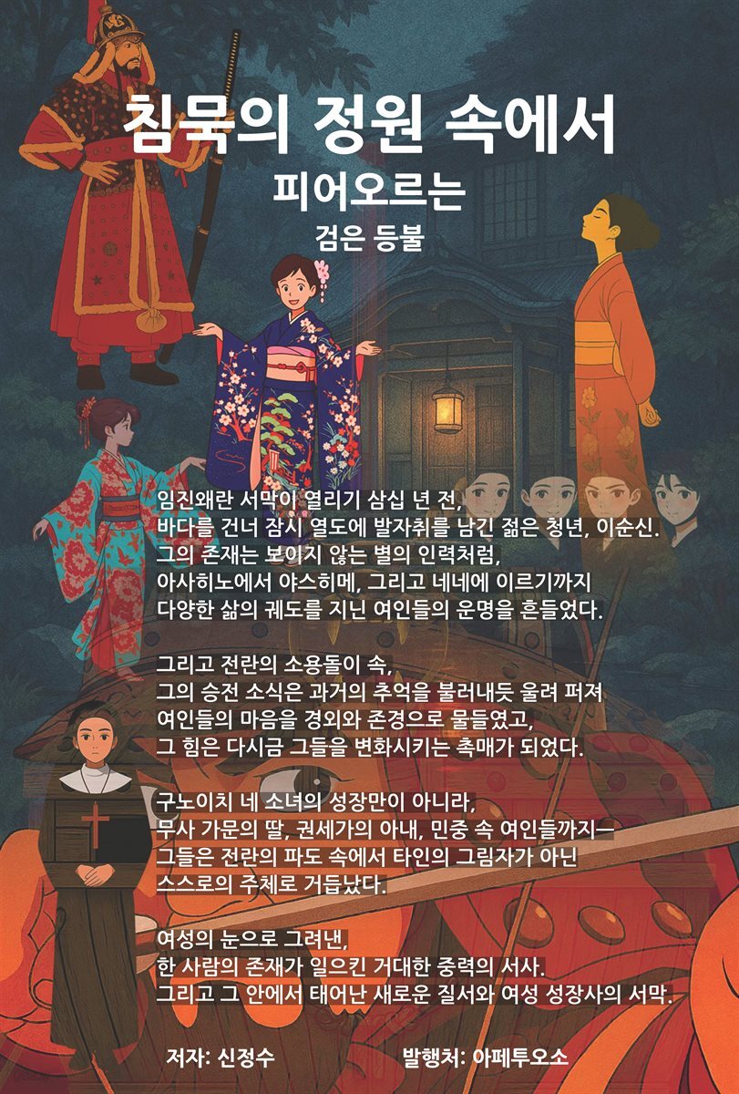 침묵의 정원 속에서 피어오르는 검은 등불