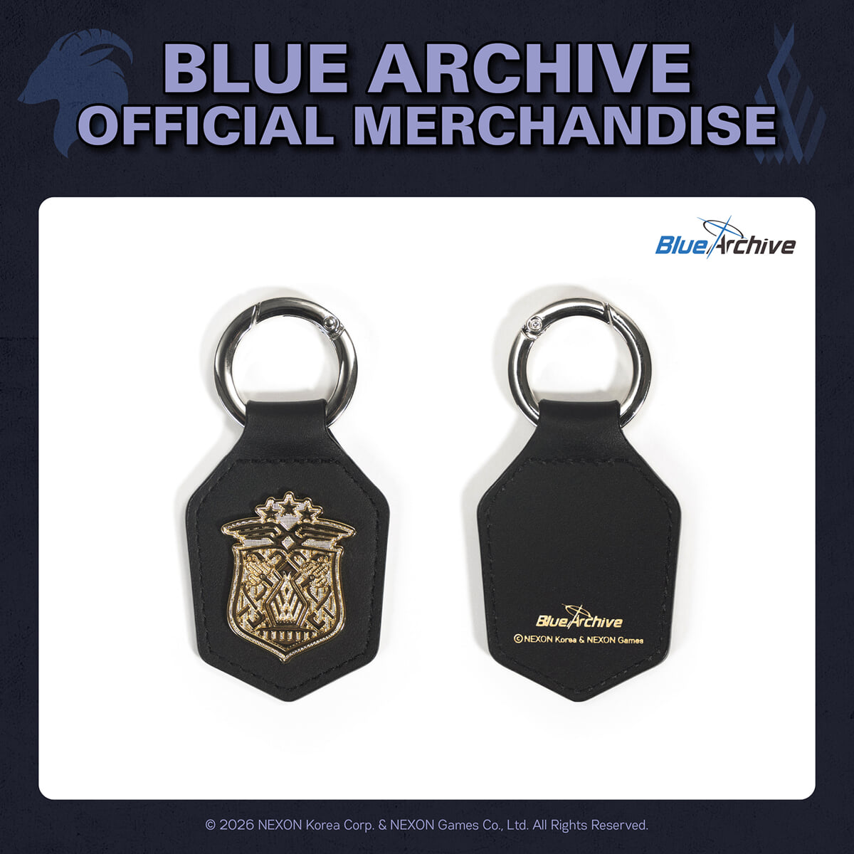 [블루 아카이브 4주년 기념 공식 MD] 발키리 메탈 레더 키링