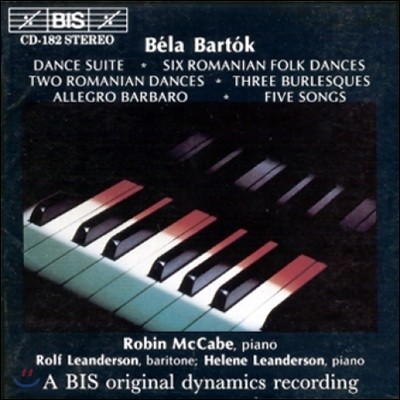 Robin McCabe ٸ: ǾƳ , 5 뷡 (Bartok: Piano Works)