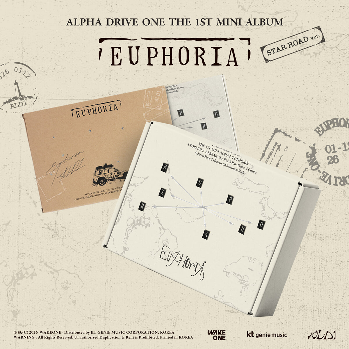 ALPHA DRIVE ONE - 미니앨범 1집 : EUPHORIA [STAR ROAD ver.]