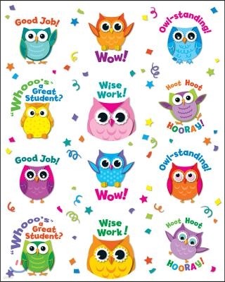 Colorful Owl Motivators Motivational Stickers