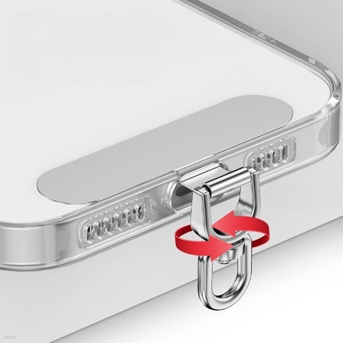 핸드폰 스마트폰 태그홀더 행온택 핸드폰 줄 키링 핸드 스트랩 손목 로프 연결 고리 키링 부자재 360도 회전 태그홀더 s m