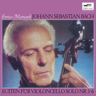 Enrico Mainardi 바흐: 무반주 첼로 모음곡 전곡 (Bach: Cello Suites BWV 1007?1012) [4LP]
