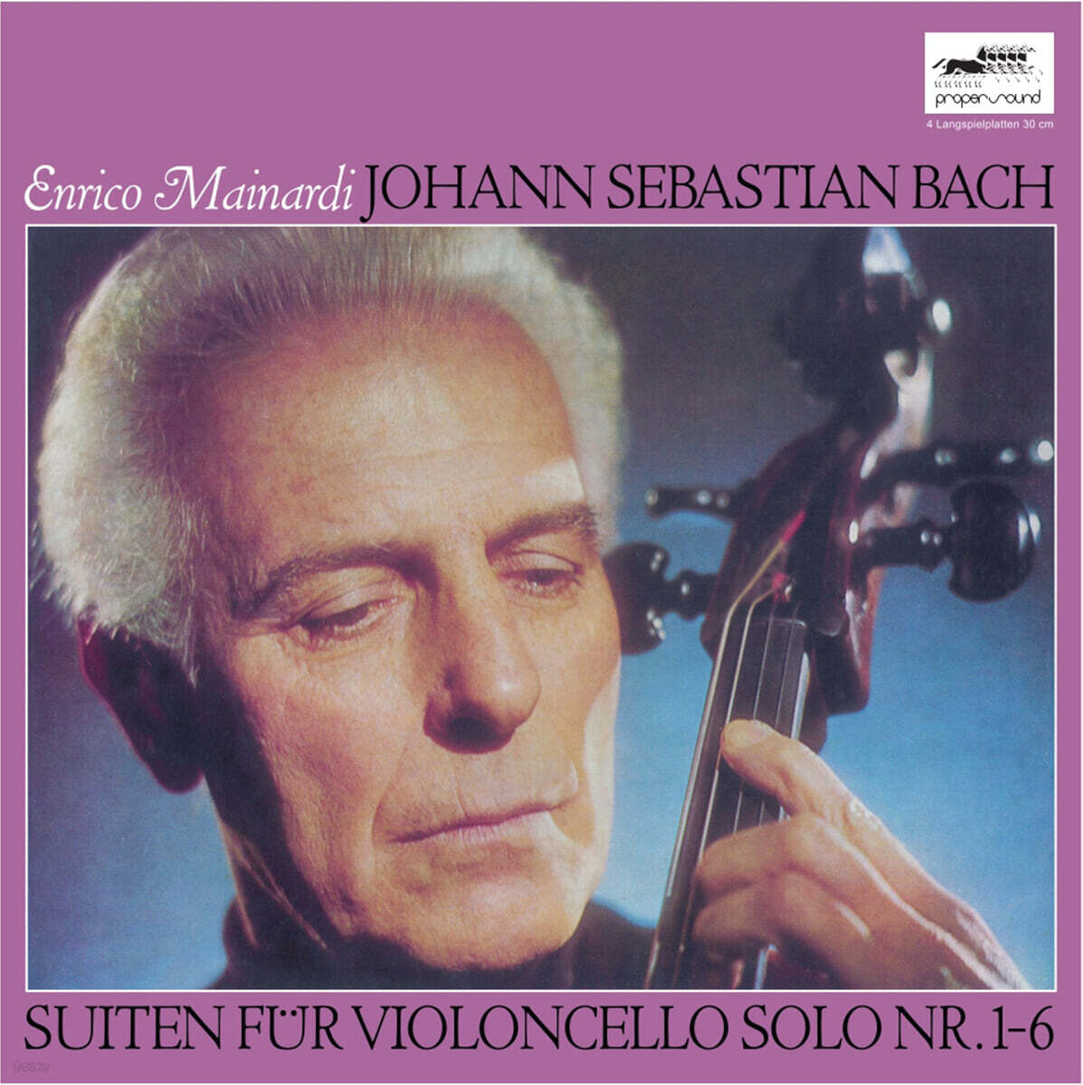 Enrico Mainardi 바흐: 무반주 첼로 모음곡 전곡 (Bach: Cello Suites BWV 1007–1012) [4LP]