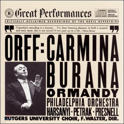 Eugene Ormandy : ī̳ ζ (Orff: Carmina Burana)