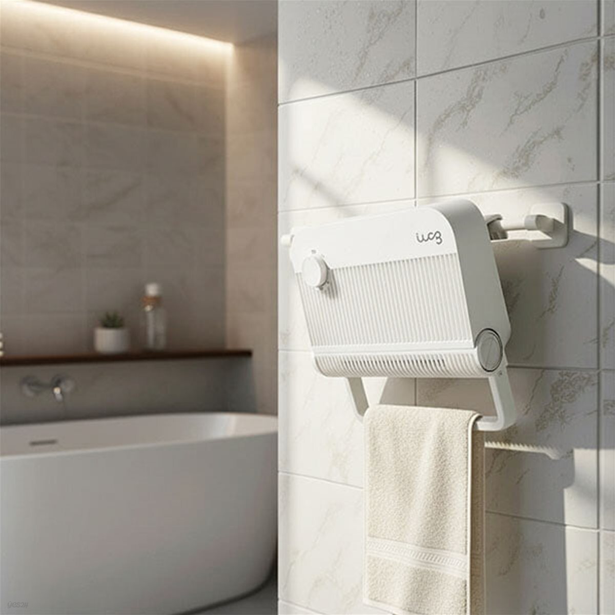 [iLAB] 아이랩 따숨 순간발열 무타공 욕실 온풍기 (iLAB-BW/PTC 욕실히터/욕실난방기)