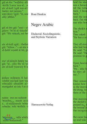 Negev Arabic: Dialectal, Sociolinguistic, and Stylistic Variation