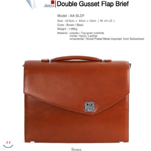 [AAron livin]  Double Gusset Briefcase 