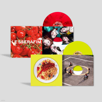르세라핌 (LE SSERAFIM) — LE SSERAFIM 1st Single Album 'SPAGHETTI' [2종 중 1종 랜덤발송] 앨범 커버