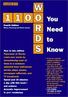 Barron's 1100 Words You Need To Know, 4/E