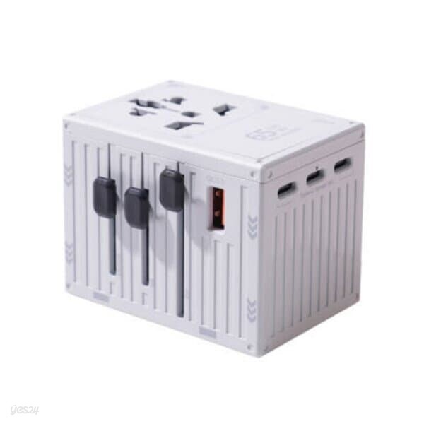 지클릭커 1구 PD65W 컨테이너 여행용 멀티 어댑터 (그레이)