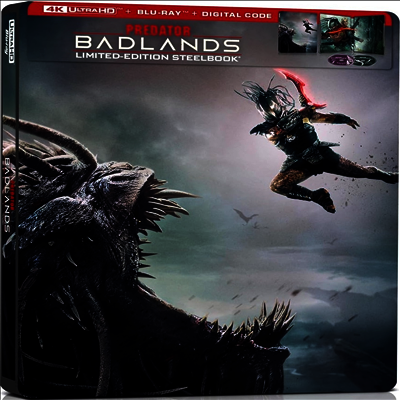 Predator: Badlands (Limited Edition Steelbook) (프레데터: 죽음의 땅) (2025)(한글무자막)(4K Ultra HD + Blu-ray)