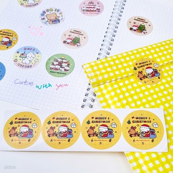 귀여운 씰스티커 다꾸 동물 캐릭터 스티커 (4매)