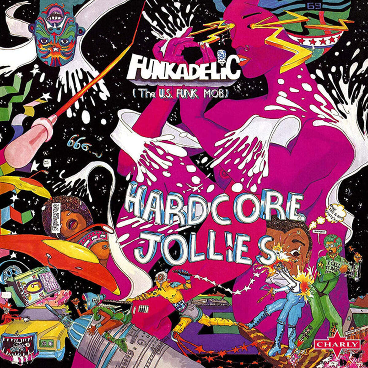Funkadelic (펑카델릭) - 9집 Hardcore Jollies [투명 핑크 컬러 LP]