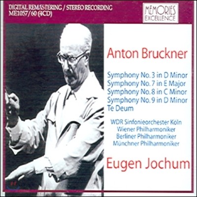 Eugen Jochum ũ:  3, 7, 8, 9,   (Bruckner: Symphonies, Te Deum)