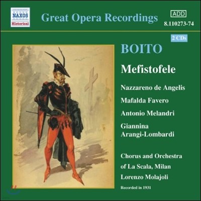Lorenzo Molajoli / Nazzareno de Angelis : ǽ緹 (Great Opera Recordings - Boito: Mefistofele)