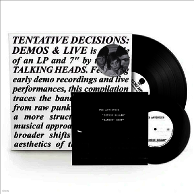 Talking Heads — Tentative Decisions: Demos & Live 앨범 커버