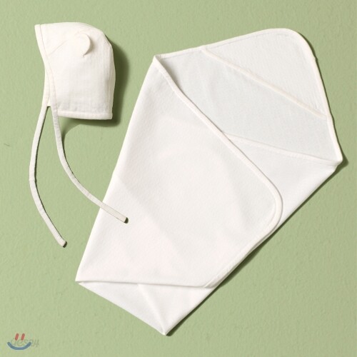 (베이직 신생아 시리즈) 속싸개,모자 SET (화이트) DIY