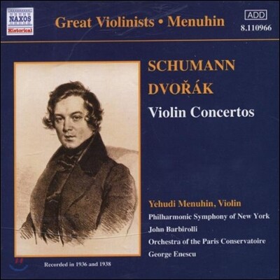 Yehudi Menuhin 슈만 / 드보르작: 바이올린 협주곡 - 예후디 메뉴인 (Great Violinists - Schumann / Dvorak: Violin Concertos)